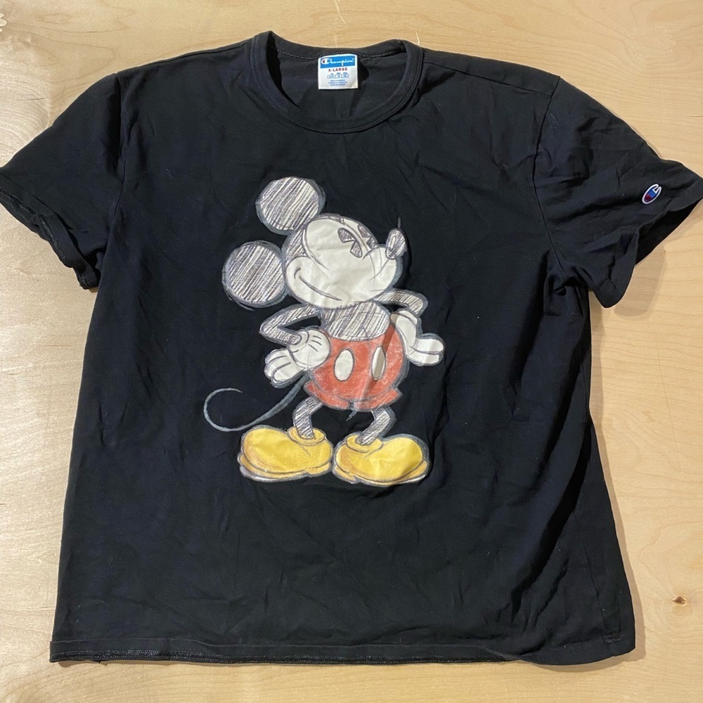 Champion Black T-Shirt with Mickey Mouse Design XL (OE)